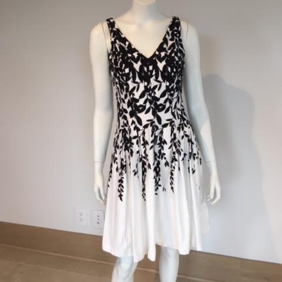 ralph lauren floral fit and flare dress